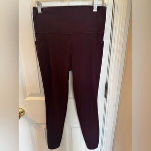 Athleta Salutation Stash Pocket II Tight- Women’s Medium - Eggplant